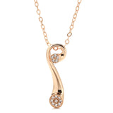 Rose Zircon Dangle Necklace 585 Daily Fine Jewelry