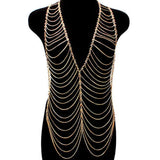 Punk Heavy Metal Tassel Body Chain Long Necklaces