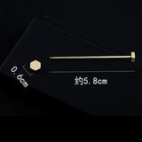 Men Hexagon Bar Collar Pin Tie Clip Clasp Brooch Party Gift