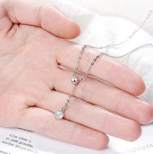 Natural Strawberry Crystal Moonstone Tassel Necklace