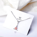 Natural Strawberry Crystal Moonstone Tassel Necklace