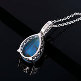 Labradorite & Yellow Agate Pendant Necklace 13*18MM