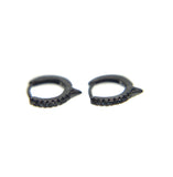 Real 925 Silver Circular Dot Stud Earrings With Plated For Women