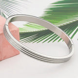 Stainless Steel Frosted Bracelet for Women B-482