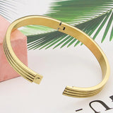 Stainless Steel Frosted Bracelet for Women B-482