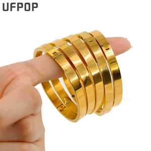 Stainless Steel Jewelry Round Bangle Charm Bracelet Party Love Wedding Gift