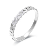 18K Plated Punk Bracelet CZ Crystal Bangle For Men Women