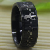 Tungsten Buck&Deer Tracks Ring - Wedding Engagement Ring