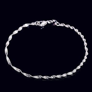925 Sterling Silver Bracelet Chain Wedding Jewelry