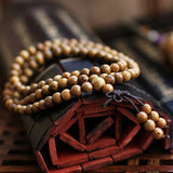 Vintage Wenge Natural Wood 6MM Beads Wooden Bracelet Men
