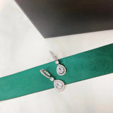 Hot Water Drop Top 925 Sterling Silver Wedding Stud Earrings