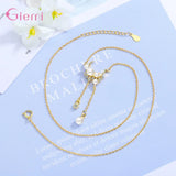 925 Sterling Silver Pearl Pendant Long Necklaces Bridal Jewelry CZ Choker