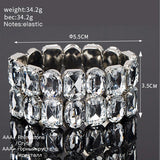Crystal Rhinestone Wedding Bridal Bracelet Bangle Bling Women Jewelry