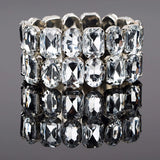 Crystal Rhinestone Wedding Bridal Bracelet Bangle Bling Women Jewelry