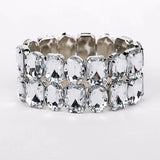 Crystal Rhinestone Wedding Bridal Bracelet Bangle Bling Women Jewelry