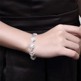 925 Silver Rose Flower Jewelry Set for Women Party Gift