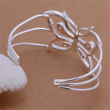 Butterfly Bangle 925 Sterling Silver Bracelet Set Party Holiday