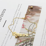 Chinese Coins Bell Anklet Titanium Steel Jewelry Women Barefoot Ankle Chain