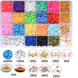 Polymer Clay Spacer Beads Kit with Charms for Jewelry Making