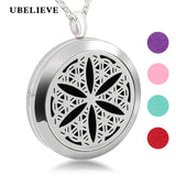 Flower Perfume Diffuser Necklace Aromatherapy Locket Pendant