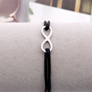 Paris Stainless Steel Ribbon Rope Infinity Love Bracelet For Couple Gift