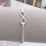 Paris Stainless Steel Ribbon Rope Infinity Love Bracelet For Couple Gift