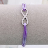 Paris Stainless Steel Ribbon Rope Infinity Love Bracelet For Couple Gift