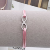 Paris Stainless Steel Ribbon Rope Infinity Love Bracelet For Couple Gift