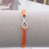Paris Stainless Steel Ribbon Rope Infinity Love Bracelet For Couple Gift