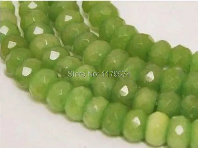 5x8mm Green Peridot Abacus Beads 15''AAA
