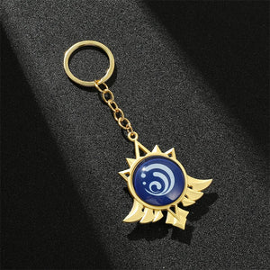 Genshin Impact Eyes of God Luminous Metal Keychain