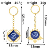 Genshin Impact Eyes of God Luminous Metal Keychain