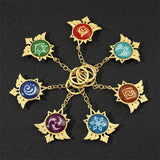 Genshin Impact Eyes of God Luminous Metal Keychain