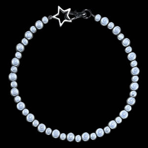 Reflective Beads Chains Choker Star Necklaces for Women Unisex