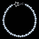 Reflective Beads Chains Choker Star Necklaces for Women Unisex