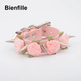 Spiked Flowers Leather Bracelet Punk Style Men Women Jewelry
