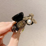 Vintage Hairpins Antique Copper Beas Charms Hairgrips Hair Clips Pearls Decorate
