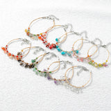 Bohemian Amethyst Quartz Crystal Wristband Bracelet for Women