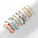 Bohemian Amethyst Quartz Crystal Wristband Bracelet for Women