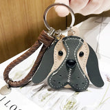 Hot PU Leather Dog Keychain for Women and Men
