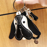 Hot PU Leather Dog Keychain for Women and Men