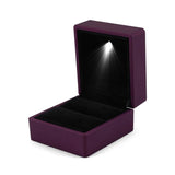 LED Lighted Earring Ring Case Confession Square LED Ring Wedding Jewelry Display