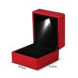 LED Lighted Earring Ring Case Confession Square LED Ring Wedding Jewelry Display