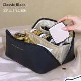 Large Travel Cosmetic Bag PU Makeup Pouch Waterproof Toiletry Kit