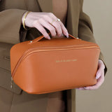 Large Travel Cosmetic Bag PU Makeup Pouch Waterproof Toiletry Kit