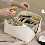 Large Travel Cosmetic Bag PU Makeup Pouch Waterproof Toiletry Kit