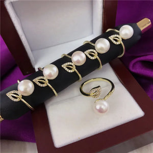 Adjustable Hot Leaf Ring Base Mountings for Jewelry