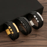 Men's Multilayer Rope Leather Bracelet