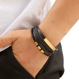 Men's Multilayer Rope Leather Bracelet