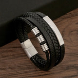 Men's Multilayer Rope Leather Bracelet